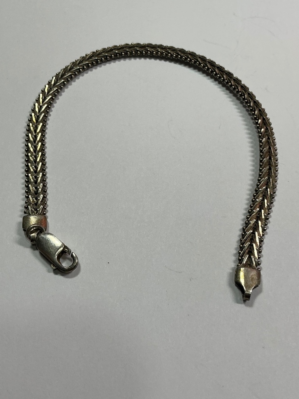 Sterling Silver Italian Unique Style Bracelet. 8.25 inches long